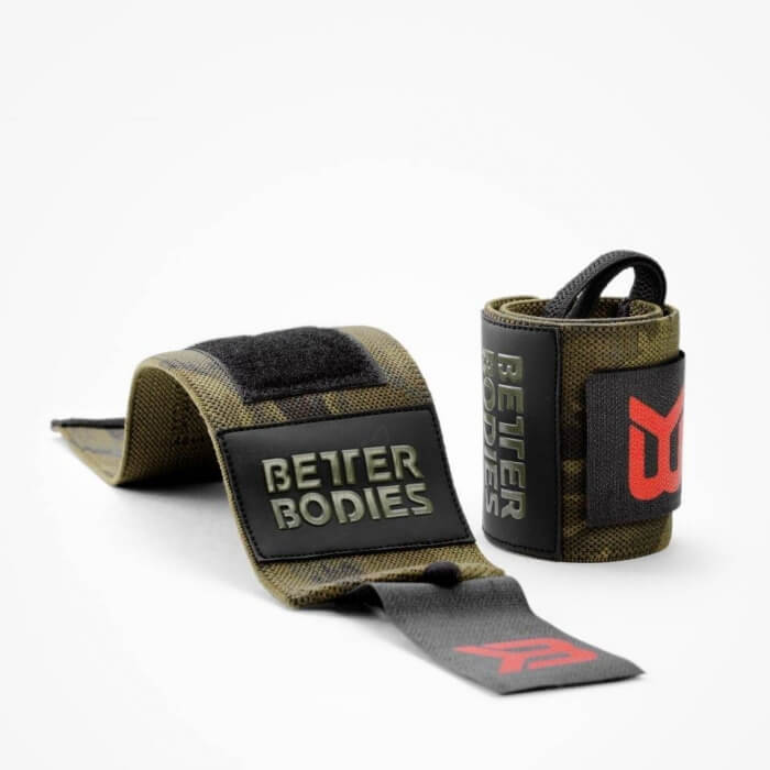 Better Bodies Camo Wrist Wraps, dark green camo
