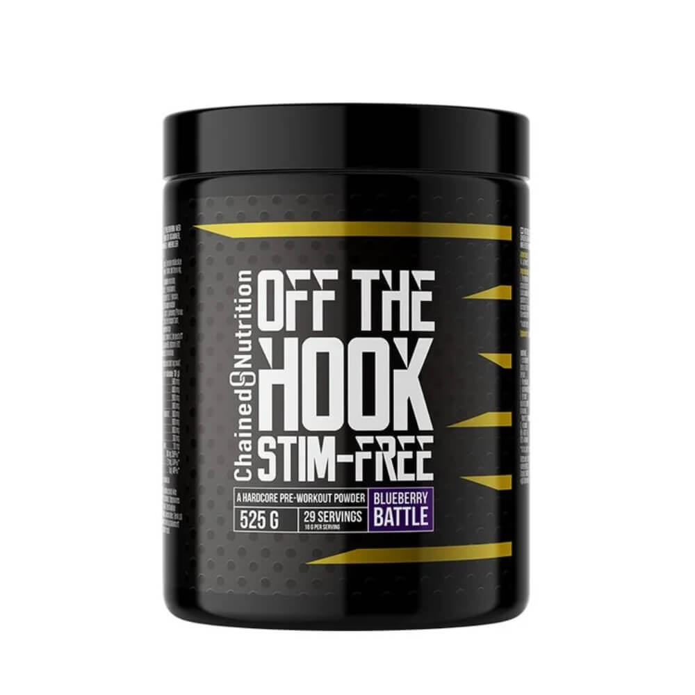Chained Nutrition Off The Hook Stim Free, 525 g (Blueberry Battle)