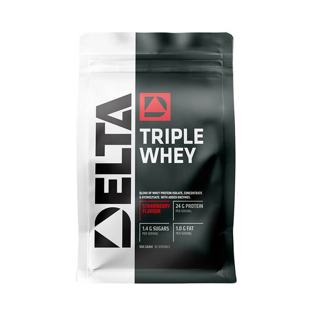 Delta Nutrition Triple Whey, 900 g (Strawberry)