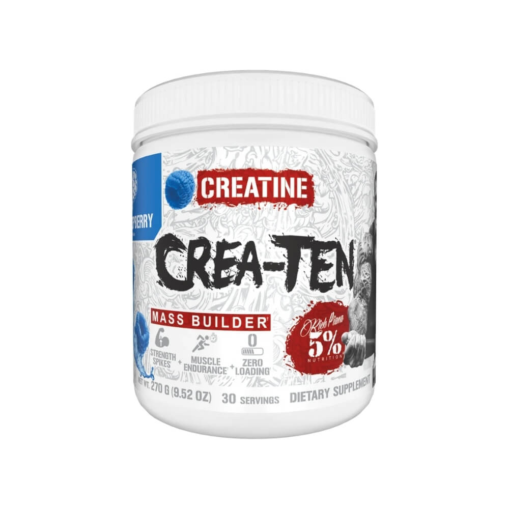 5% Nutrition CREA-TEN, 30 serv. (Blue Raspberry)