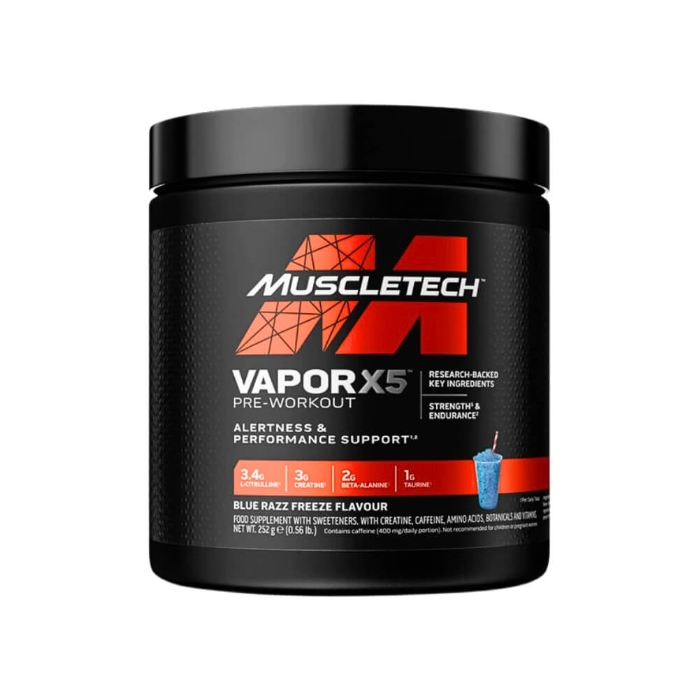 MuscleTech VaporX5, 30 serv. (Blue Razz Freeze)