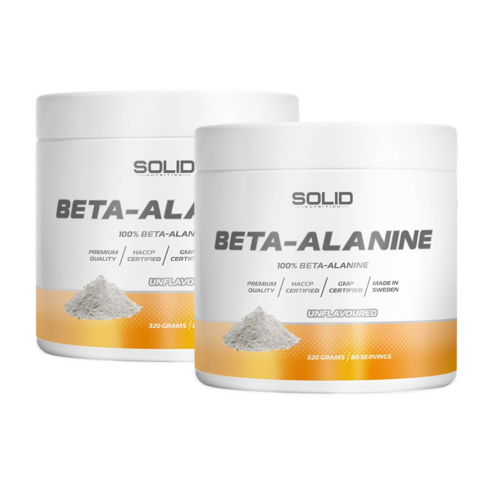 2 x SOLID Nutrition Beta-Alanine, 320 g