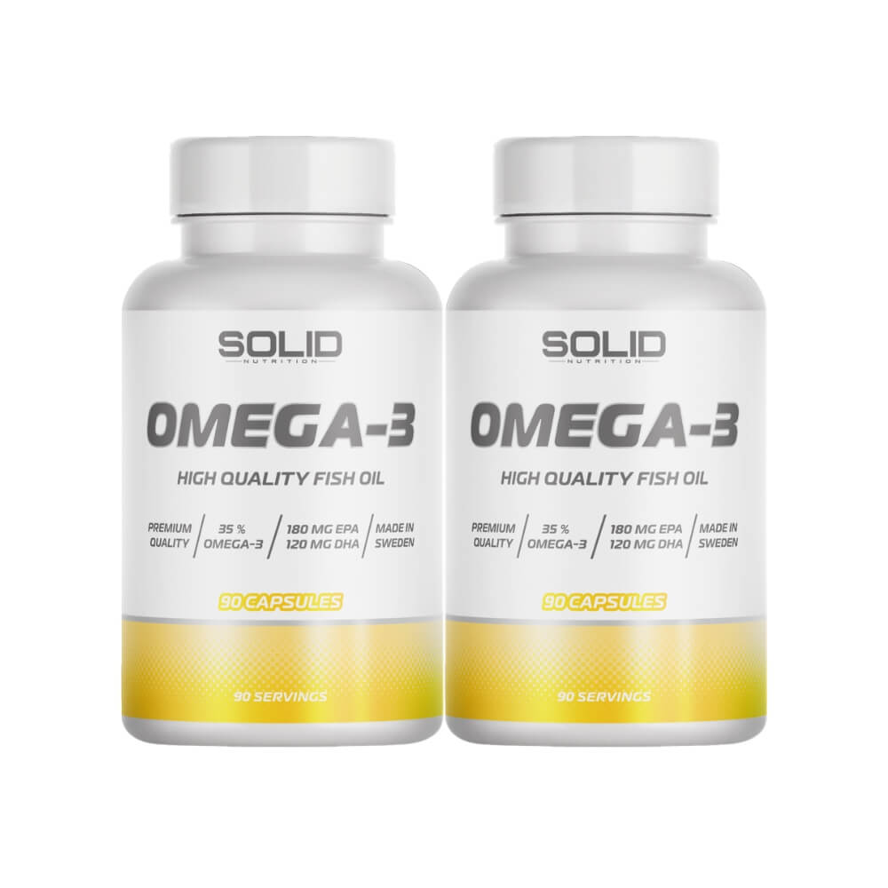 2 x SOLID Nutrition Omega-3, 90 caps