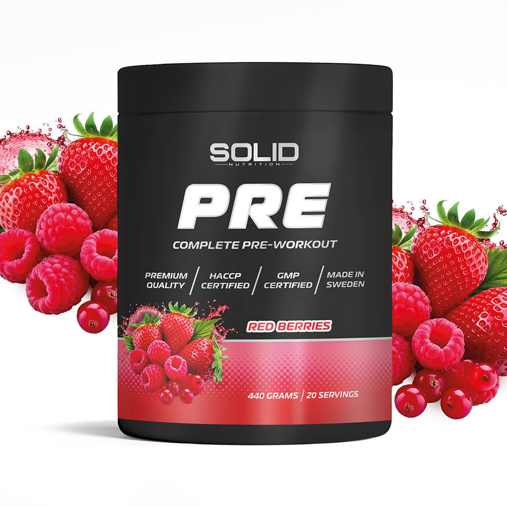 SOLID Nutrition BLACK LINE PRE, 440 g (Red Berries)