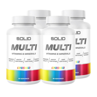 4 x SOLID Nutrition MULTI, 90 tabs