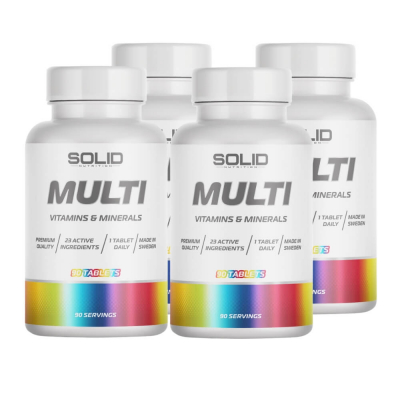 4 x SOLID Nutrition MULTI, 90 tabs