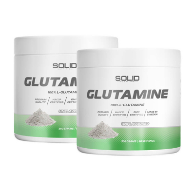 2 x SOLID Nutrition Glutamine, 300 g