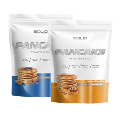 2 x SOLID Nutrition Pancake & Waffle Mix, 750 g
