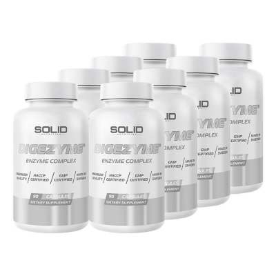 8 x SOLID Nutrition DigeZyme, 90 caps
