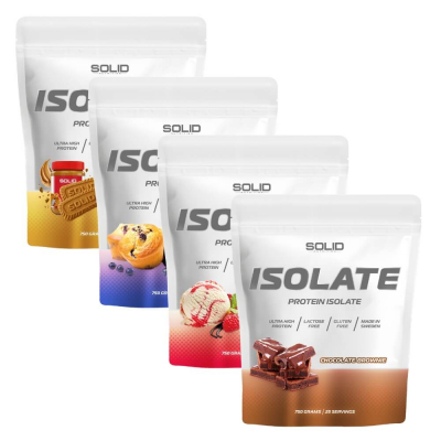 4 x SOLID Nutrition Isolate, 750 g