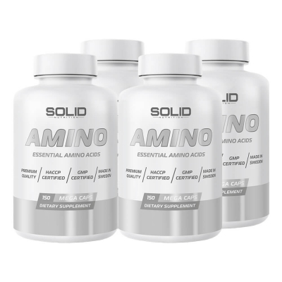 4 x SOLID Nutrition EAA, 150 mega caps