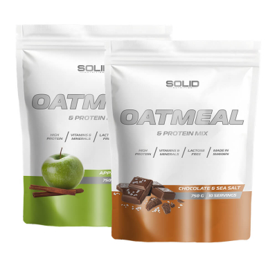 2 x SOLID Nutrition Oatmeal & Protein Mix, 750 g