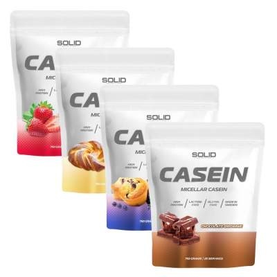 4 x SOLID Nutrition Casein, 750 g