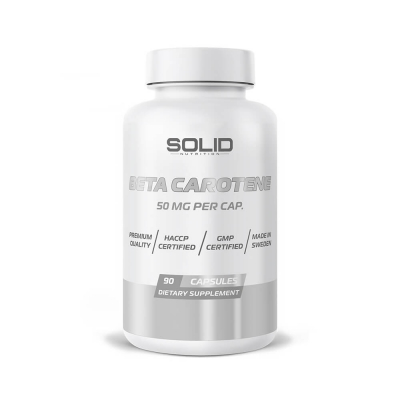 SOLID Nutrition Beta Carotene, 90 caps