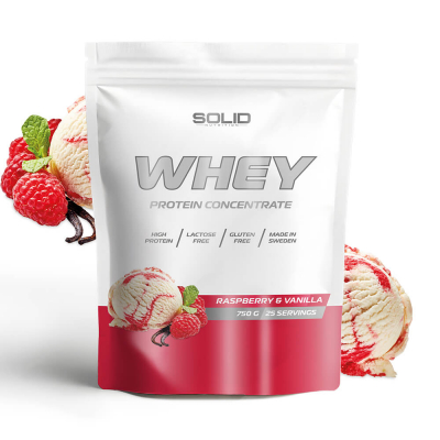 SOLID Nutrition Whey, 750 g (Raspberry & Vanilla)