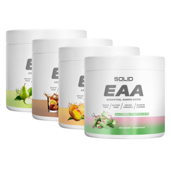 4 x SOLID Nutrition EAA, 300 g ryhmässä Ravintolisät & Elintarvikkeet / Aminohapot / EAA @ Tillskottsbolaget (4SOLIDEAA)