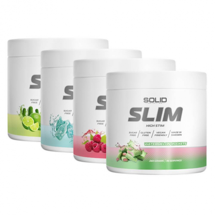 4 x SOLID Nutrition SLIM, 240 g ryhmässä Ravintolisät & Elintarvikkeet / Painonpudotusta / Rasvanpolttaja @ Tillskottsbolaget (4SOLIDSLIM)