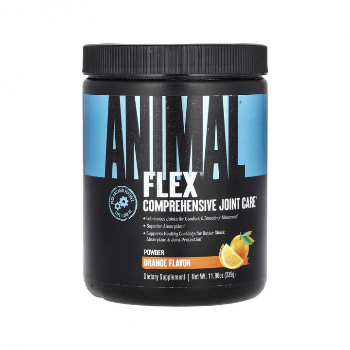 Universal Nutrition Animal Flex Powder, 30 serv. (Orange) ryhmässä Teematuotteet / Ravintolisät Naisille @ Tillskottsbolaget (ANIMAL853-1)
