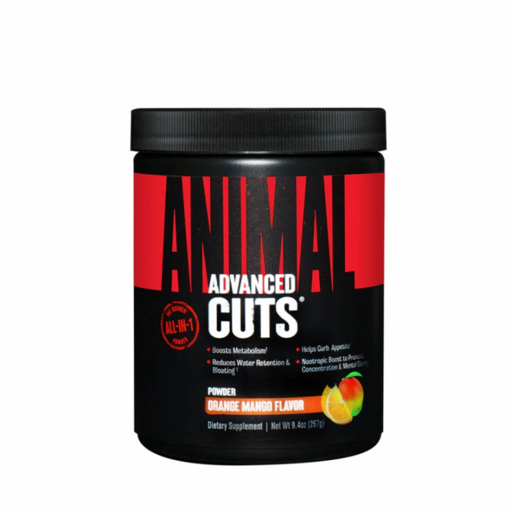 Universal Nutrition Animal Cuts Powder, 248 g (Orange Mango) ryhmässä Ravintolisät & Elintarvikkeet / Painonpudotusta / Rasvanpolttaja @ Tillskottsbolaget (ANIMAL8643-2)