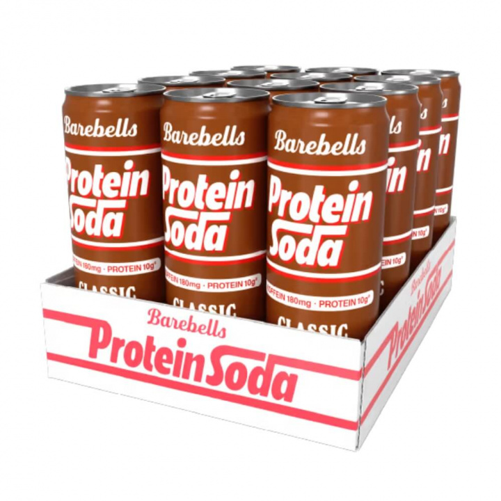 12 x Barebells Protein Soda, 355 ml (Classic Cola) ryhmässä Juomat / Proteiinijouma @ Tillskottsbolaget (BAREBELLS2847)