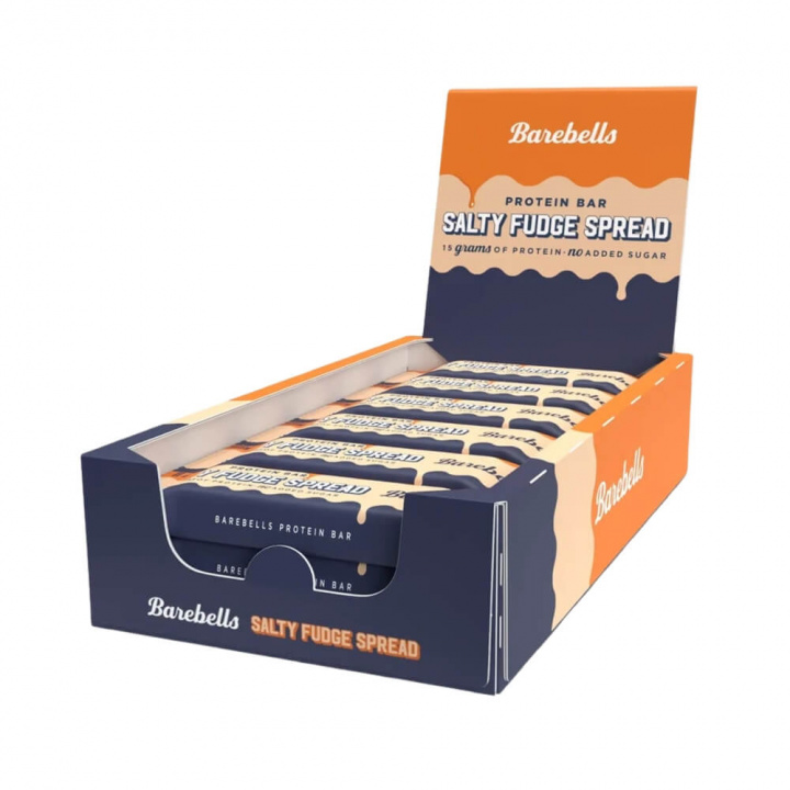 12 x Barebells Proteinbars, 45 g (Salty Fudge Spread) ryhmässä Patukat / Proteiinipatukat @ Tillskottsbolaget (BAREBELLS3957)