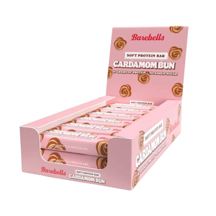 12 x Barebells Proteinbars, 55 g (Cardamom Bun - Soft Bar) ryhmässä Patukat / Proteiinipatukat @ Tillskottsbolaget (BAREBELLS7533)