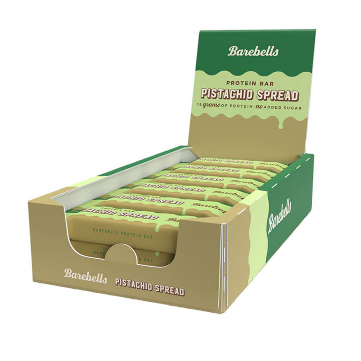 12 x Barebells Proteinbars, 45 g (Pistachio Spread) ryhmässä Patukat / Proteiinipatukat @ Tillskottsbolaget (BAREBELLS7856)