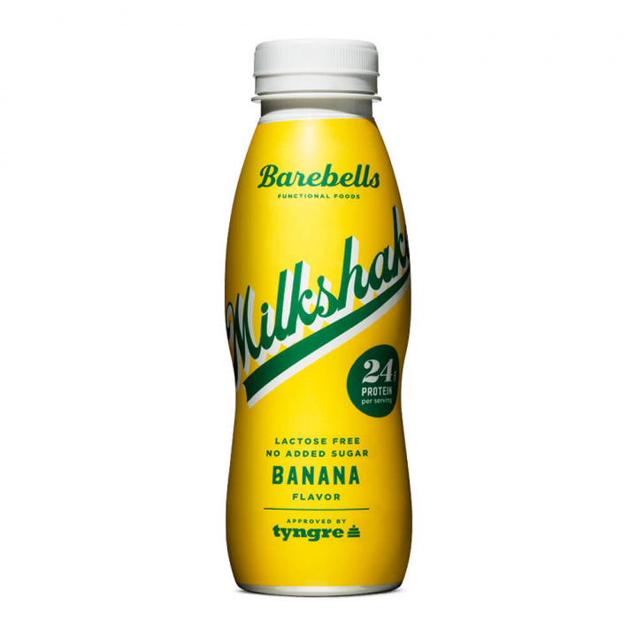 Barebells Milkshake, 330 ml (Banana) ryhmässä Juomat / Proteiinijouma @ Tillskottsbolaget (BAREBELLSMILK1TBCS)