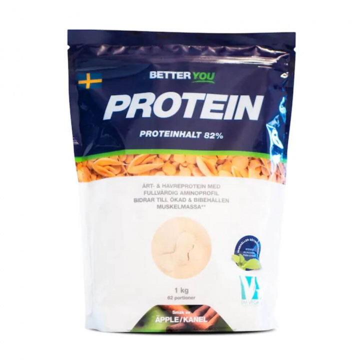 Better You ?rt- & havreprotein, 1 kg (?pple/Kanel) ryhmässä Ravintolisät & Elintarvikkeet / Proteiinijauhe / Laktoositon Proteiini @ Tillskottsbolaget (BETYOU1KP)