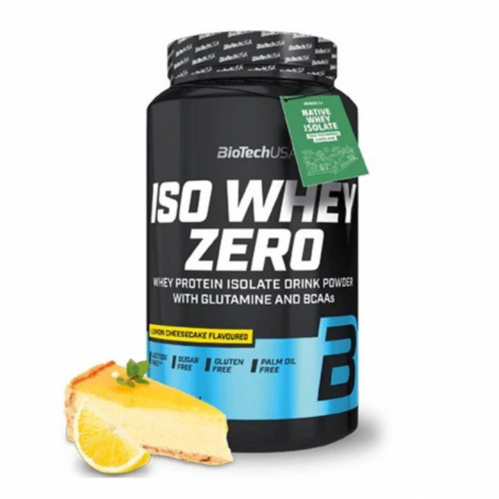 BioTechUSA Iso Whey Zero, 908 g (Lemon Cheesecake) ryhmässä Ravintolisät & Elintarvikkeet / Proteiinijauhe / Isolaattiproteiini @ Tillskottsbolaget (BIOTECH001-10)