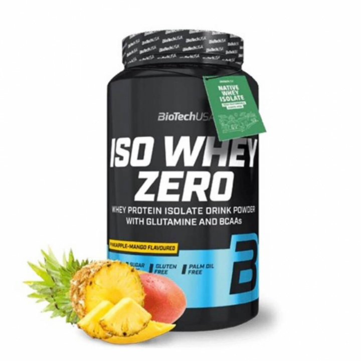 BioTechUSA Iso Whey Zero, 908 g (Pineapple-Mango) ryhmässä Ravintolisät & Elintarvikkeet / Proteiinijauhe / Isolaattiproteiini @ Tillskottsbolaget (BIOTECH001-11)