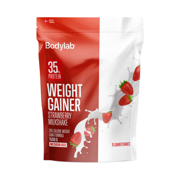 Bodylab Weight Gainer, 1,5 kg (Strawberry Milkshake) ryhmässä Teematuotteet / Ravintolisät Naisille @ Tillskottsbolaget (BODYLAB0321-3)