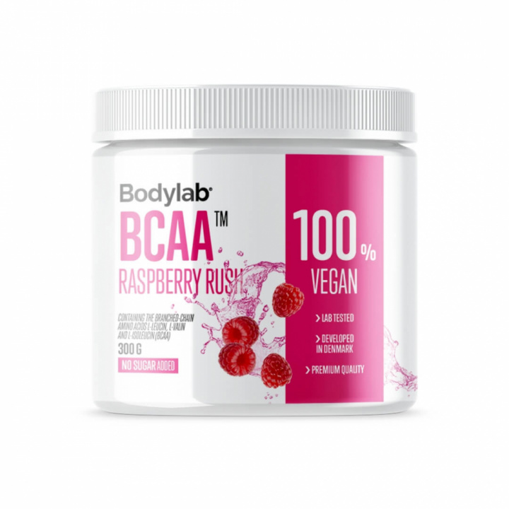 Bodylab BCAA Instant, 300 g (Raspberry Rush) ryhmässä Ravintolisät & Elintarvikkeet / Aminohapot / BCAA @ Tillskottsbolaget (BODYLAB782-3)