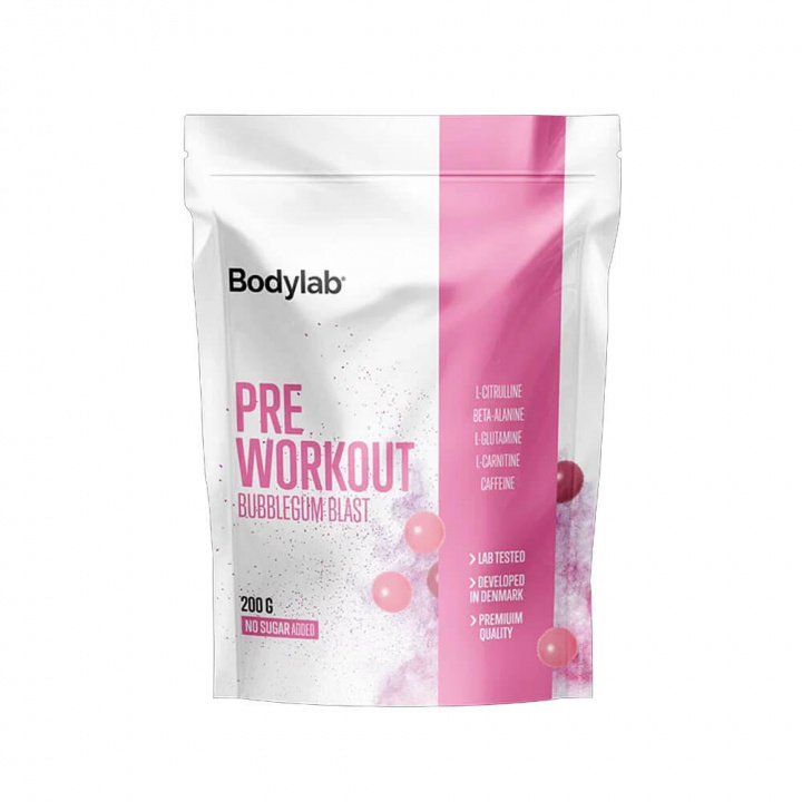 Bodylab Pre Workout, 200 g (Bubblegum Blast) ryhmässä Ravintolisät & Elintarvikkeet / Suorituskyvyn parantajat / Pre-Workout / PWO @ Tillskottsbolaget (BODYLAB895-4)