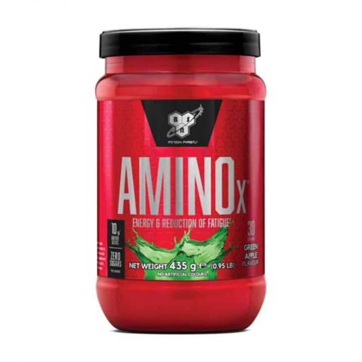 BSN Amino-X, 435 g (Green Apple) ryhmässä Ravintolisät & Elintarvikkeet / Aminohapot / Aminohappokompleksi @ Tillskottsbolaget (BSN001GA)