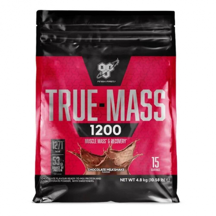BSN True Mass 1200, 4800 g (Chocolate Milkshake) ryhmässä Teematuotteet / Ravintolisät Naisille @ Tillskottsbolaget (BSN7483-1)