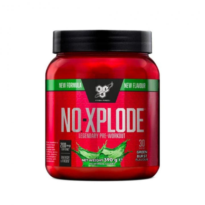 BSN N.O.-Xplode Legendary, 30 servings (Green Burst) ryhmässä Ravintolisät & Elintarvikkeet / Suorituskyvyn parantajat / Pre-Workout / PWO @ Tillskottsbolaget (BSN764-1)
