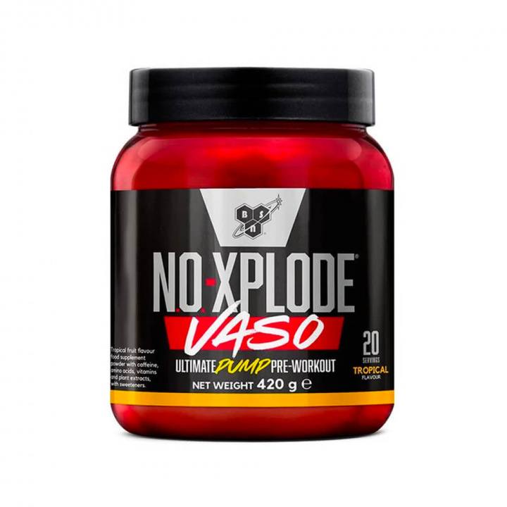 BSN N.O.-Xplode Vaso PWO, 420 g (Tropical) ryhmässä Ravintolisät & Elintarvikkeet / Suorituskyvyn parantajat / Pre-Workout / PWO @ Tillskottsbolaget (BSN785367-1)
