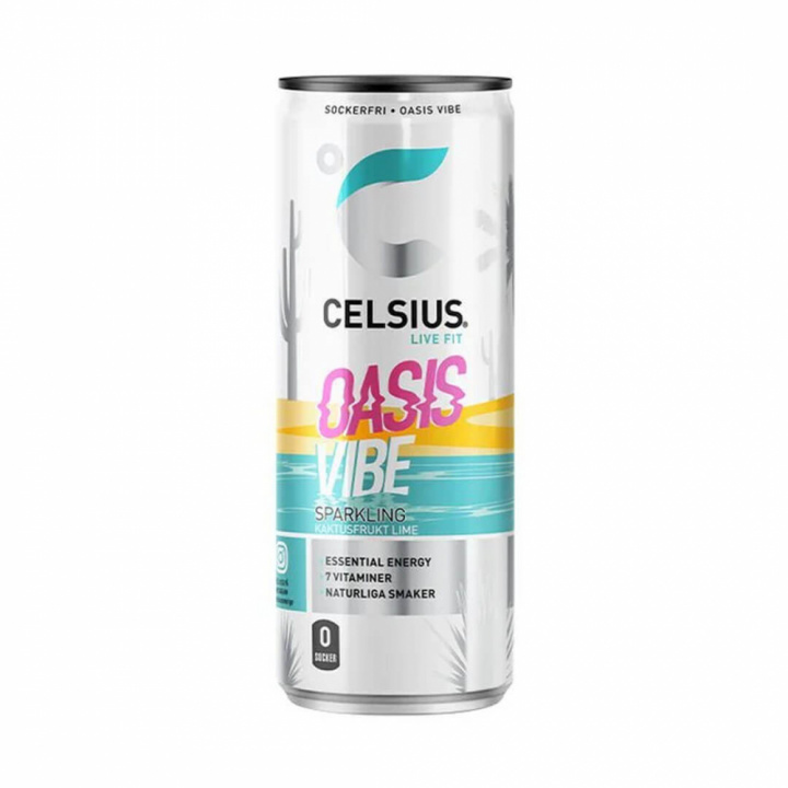 Celsius, 355 ml (Oasis Vibe) ryhmässä Juomat / Energiajuoma @ Tillskottsbolaget (CELSIUS001-25)