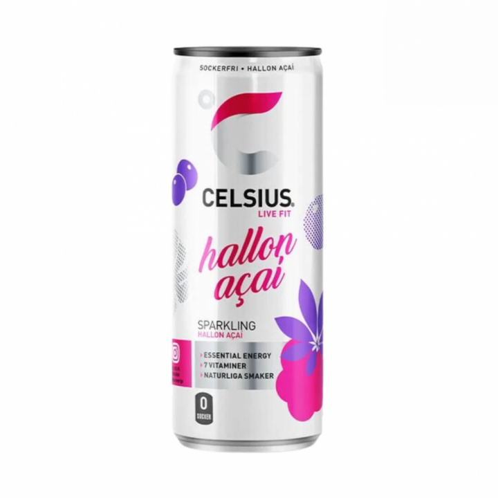 Celsius, 355 ml (Hallon/Acai) ryhmässä Juomat / Energiajuoma @ Tillskottsbolaget (CELSIUS001HA)
