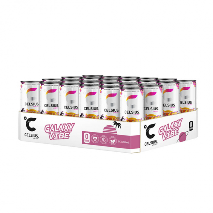 24 x Celsius, 355 ml (Galaxy Vibe) ryhmässä Juomat / Energiajuoma @ Tillskottsbolaget (CELSIUS57821)