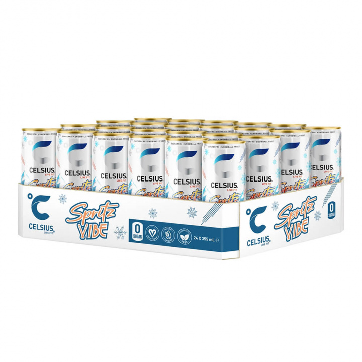 24 x Celsius, 355 ml (Spritz Vibe) ryhmässä Teematuotteet / Gluteenittomat Ravintolisät @ Tillskottsbolaget (CELSIUS765784)