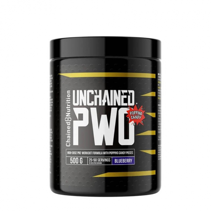 Chained Nutrition Unchained PWO, 500 g (Blueberry) ryhmässä Ravintolisät & Elintarvikkeet / Suorituskyvyn parantajat / Pre-Workout / PWO @ Tillskottsbolaget (CHAINED643-2)