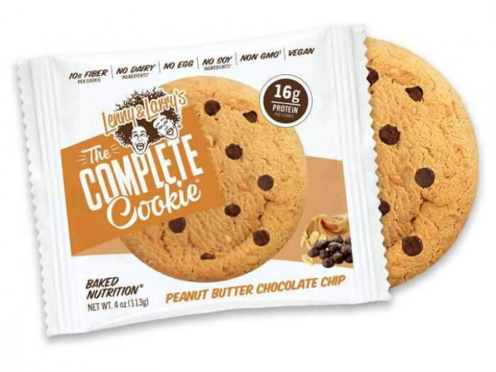 Lenny & Larry«s The Complete Cookie, 113 g (Peanut Butter Chocolate Chip) ryhmässä Patukat / Vegaaniset Proteiinipatukat @ Tillskottsbolaget (COMPLETE-4)