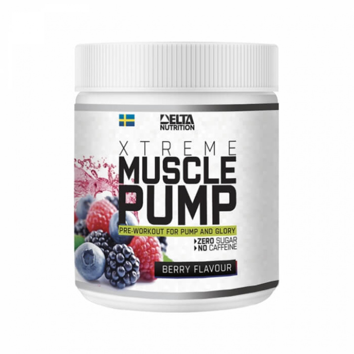 Delta Nutrition Xtreme Muscle Pump, 300 g (Berry) ryhmässä Ravintolisät & Elintarvikkeet / Suorituskyvyn parantajat / Pumppu @ Tillskottsbolaget (DELTA853-2)
