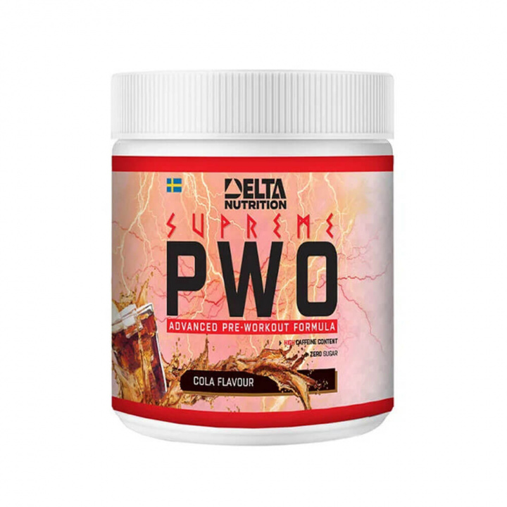 Delta Nutrition Supreme PWO, 300 g (Cola) ryhmässä Ravintolisät & Elintarvikkeet / Suorituskyvyn parantajat / Pre-Workout / PWO @ Tillskottsbolaget (DELTA899-3)