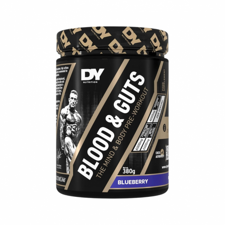 DY Nutrition Blood & Guts, 380 g (Blueberry) ryhmässä Ravintolisät & Elintarvikkeet / Suorituskyvyn parantajat / Pre-Workout / PWO @ Tillskottsbolaget (DY8493-1)