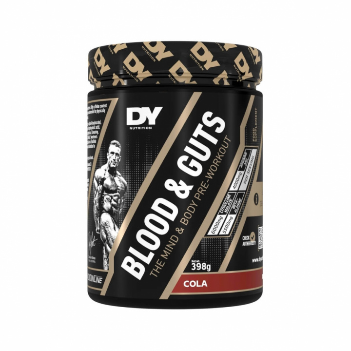 DY Nutrition Blood & Guts, 380 g (Cola) ryhmässä Ravintolisät & Elintarvikkeet / Suorituskyvyn parantajat / Pre-Workout / PWO @ Tillskottsbolaget (DY8493-2)