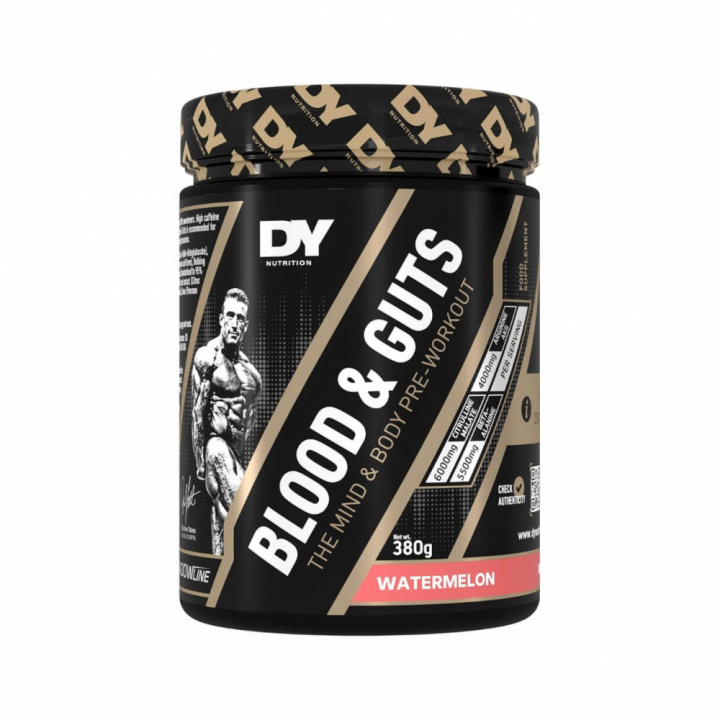 DY Nutrition Blood & Guts, 380 g (Watermelon) ryhmässä Ravintolisät & Elintarvikkeet / Suorituskyvyn parantajat / Pre-Workout / PWO @ Tillskottsbolaget (DY8493-3)