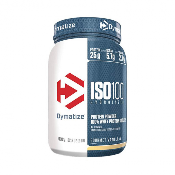Dymatize Iso-100, 932 g (Gourmet Vanilla) ryhmässä Ravintolisät & Elintarvikkeet / Proteiinijauhe / Hydrolysaatti @ Tillskottsbolaget (DYMATIZE7683-3)